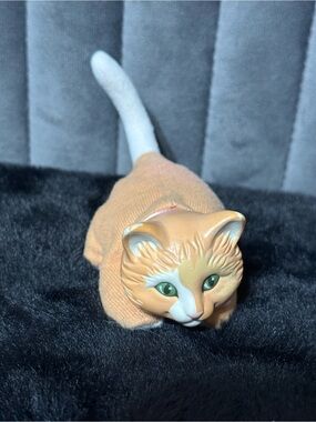 Vintage 1992 Kitty Surprise Baby Kitten Plush Cat Figure Tan White Mini Toy